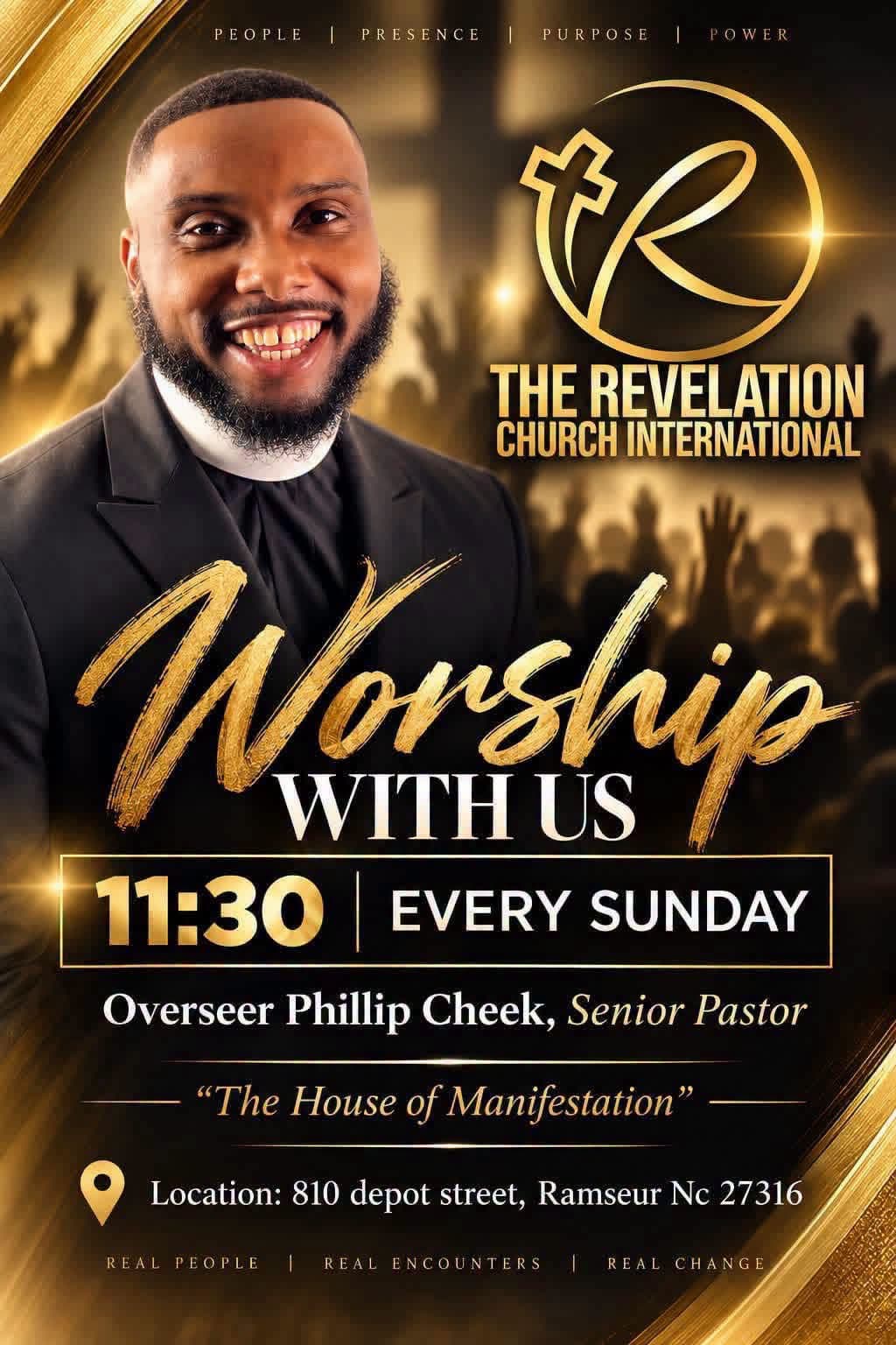 Overseer Phillip Cheek inviting Ramseur to Sunday worship